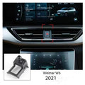 GOODWAY car mobile phone holder snapped onto a dashboard showing 360-degree rotation adjustment.