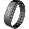 I6 smart sports bracelet with 0.96-inch screen shown in black colour on wrist
