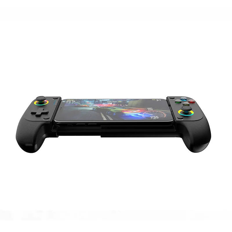 Bluetooth wireless mobile game controller with stretching handle for smartphones