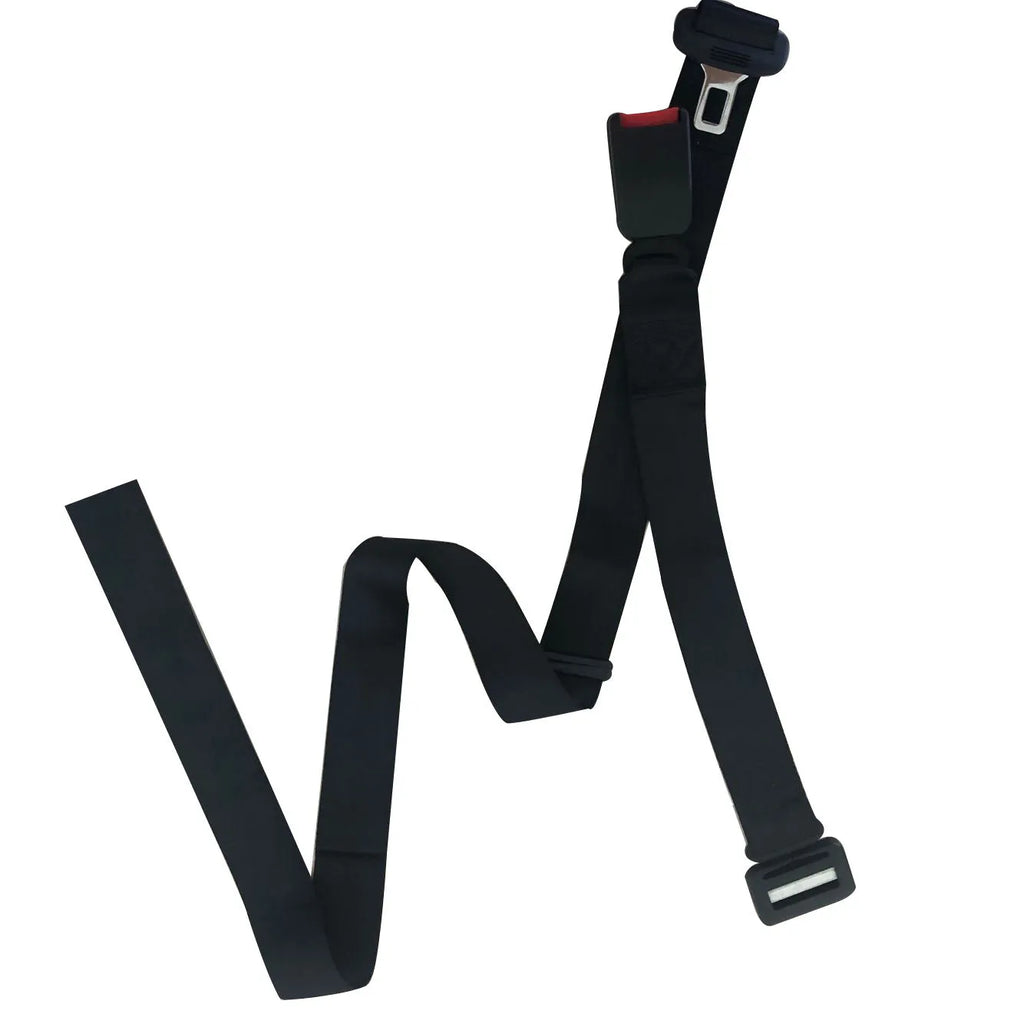 Pregnancy car seat belt for belly support, 1.75m long, polyester and steel, black snap buckle