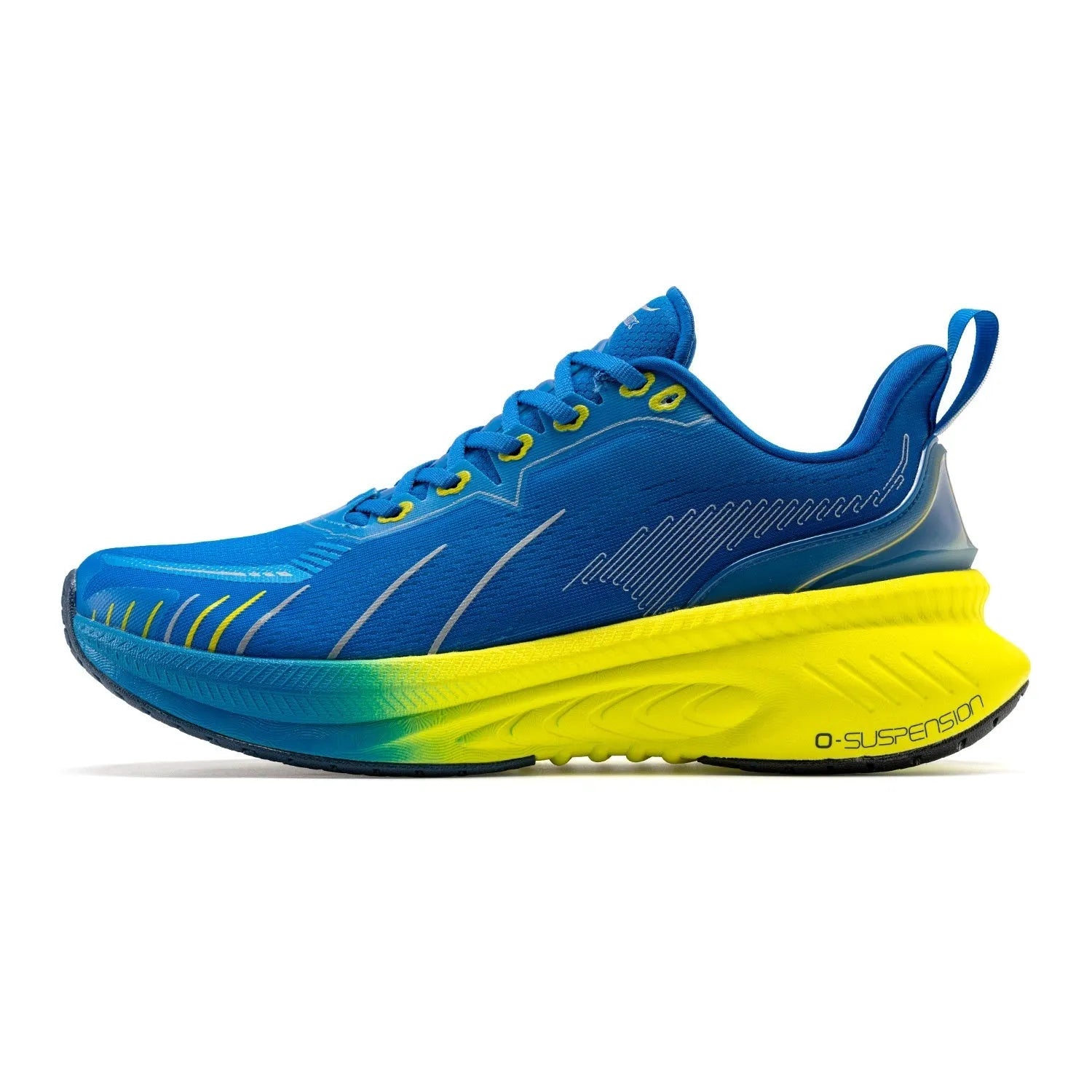 Low-top running shoes in multiple colours with PU mesh upper and rubber sole.