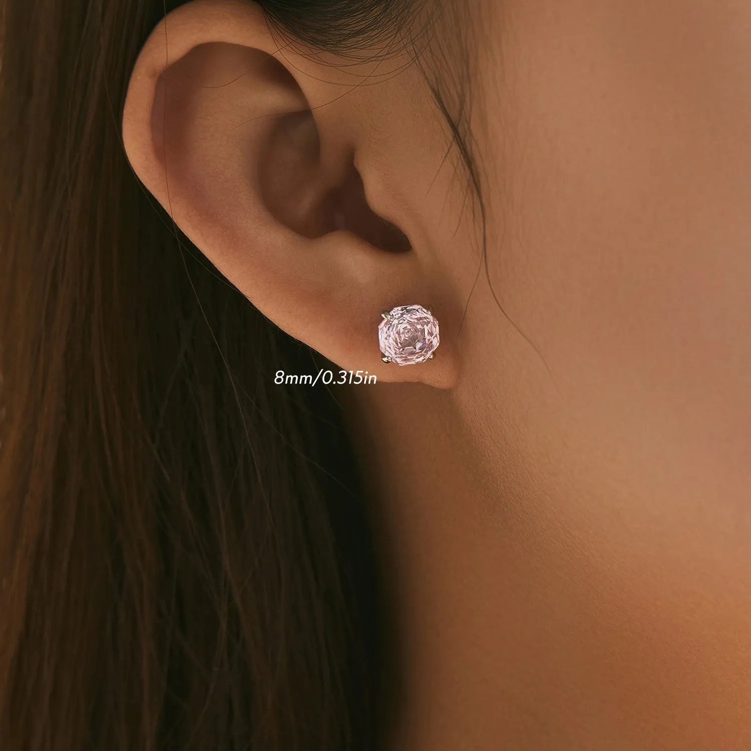 S925 sterling silver rose stud earrings in flower design with rose elements