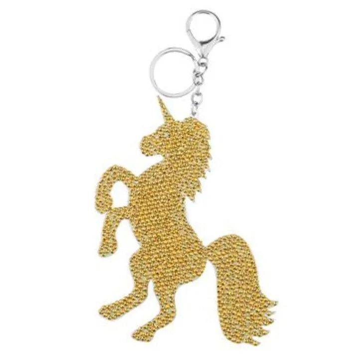 Animal diamond painting keychain kit with Ladybird design and colourful resin rhinestones