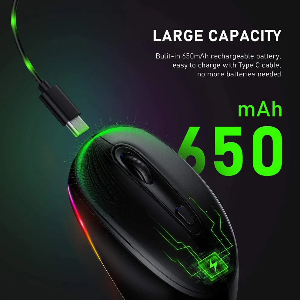 24g wireless optical mouse with rechargeable battery in choice of seven colours