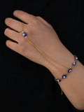 Women's titanium steel round eyes lucky mitten-type bracelet in colourful finish with electroplated coating