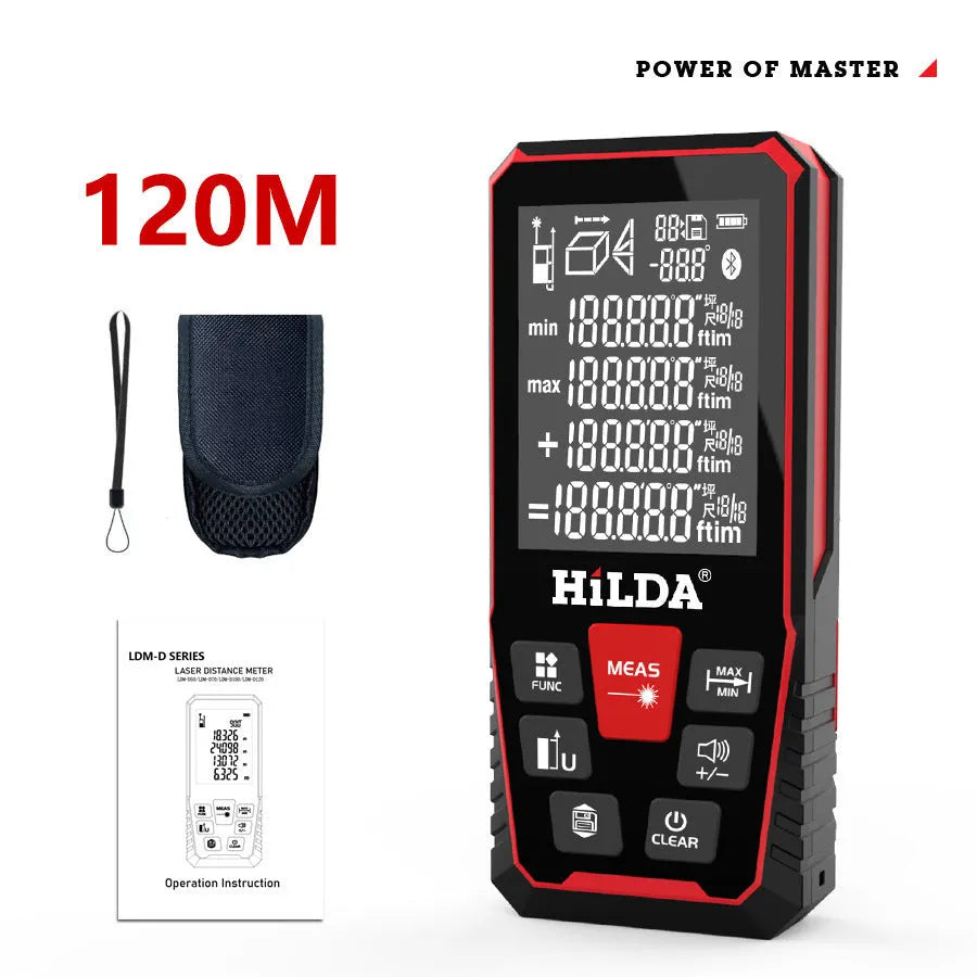 Handheld laser rangefinder distance meter with plastics housing for building measurement