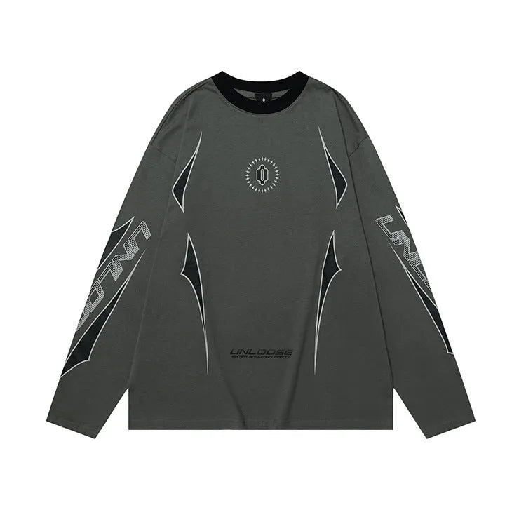 Men's oversized drop shoulder cotton pullover sweatshirt in grey khaki colour with long sleeves and round neck
