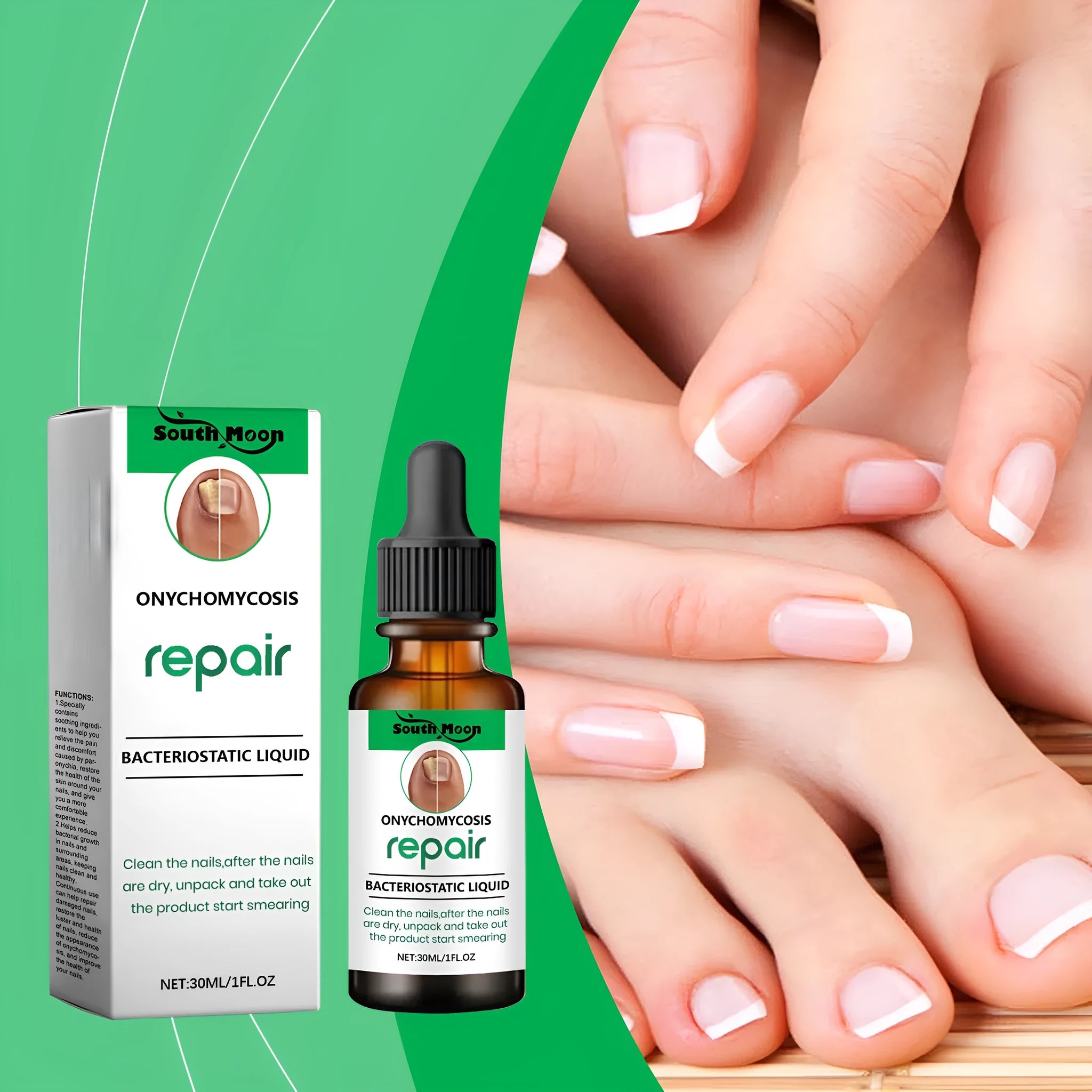 30ml nail care gentle cleaning solution bottle for natural nail maintenance