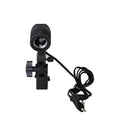 Black nylon universal E27 lamp holder with two 1.8m power cords and rear switch for photography use