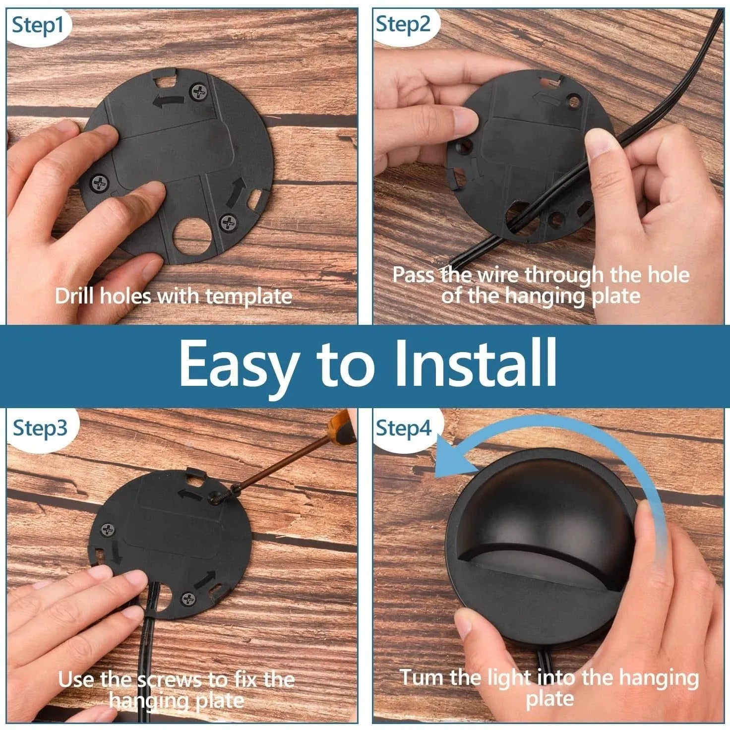 Compact low voltage outdoor step light with IP67 rating for garden paths