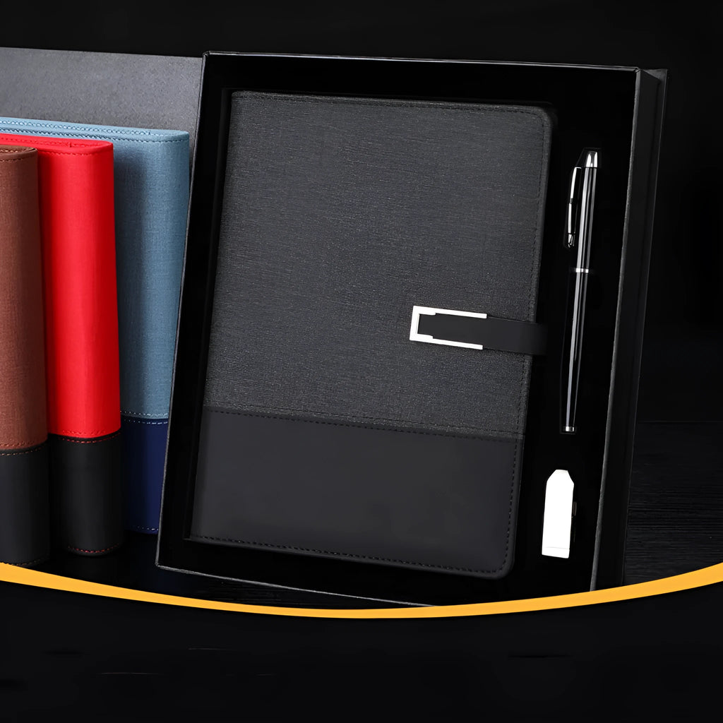 A5 soft leather notebook in choice of colours with wood-free paper