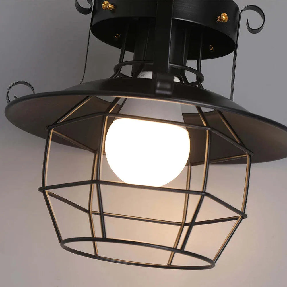 American iron droplight lantern-shaped retro single head shade for corridor restaurant