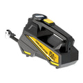 Black portable electric tyre inflator with digital display and LED light