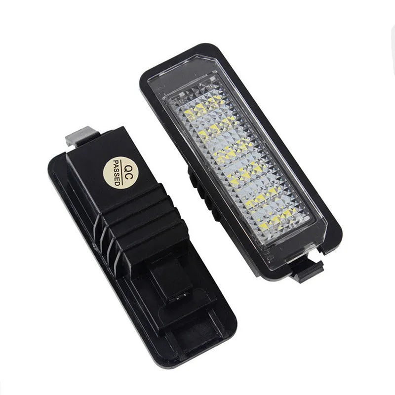 Volkswagen LED licence plate light kit for Golf, Polo, Phaeton models with 6000K white LEDs