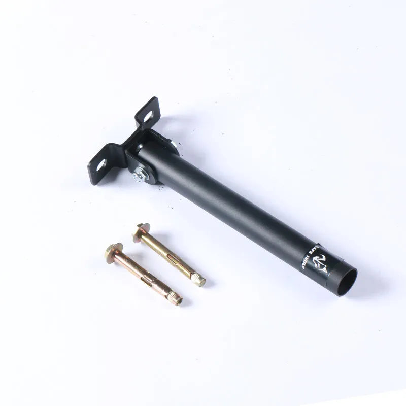 Steel wall-mounted shotgun barrel rack with 25 holding tubes and expansion screws