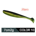 Soft plastic fishing lure for mandarin fish and topmouth culter with T-tail design
