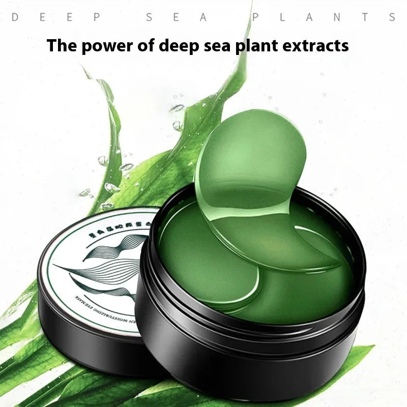Ink horn adhesive sheet eye mask with green seaweed extract and sodium hyaluronate, 60 pads