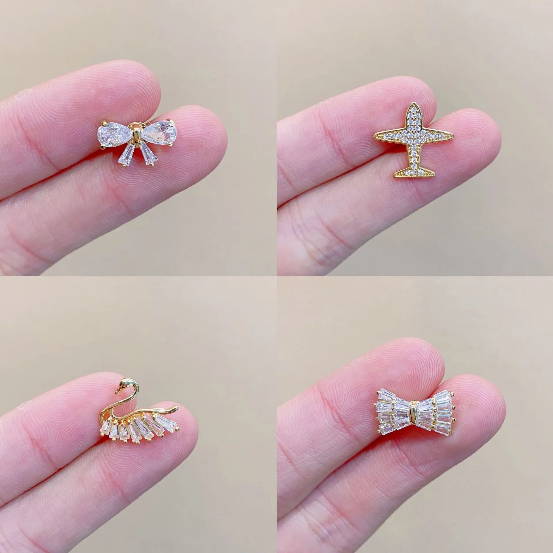 Japanese cute geometry-shaped copper brooch with a fixed pin, in an assorted colour selection.