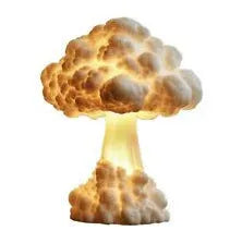 Atomic bomb explosion mushroom cloud shaped modern art table lamp with USB cable