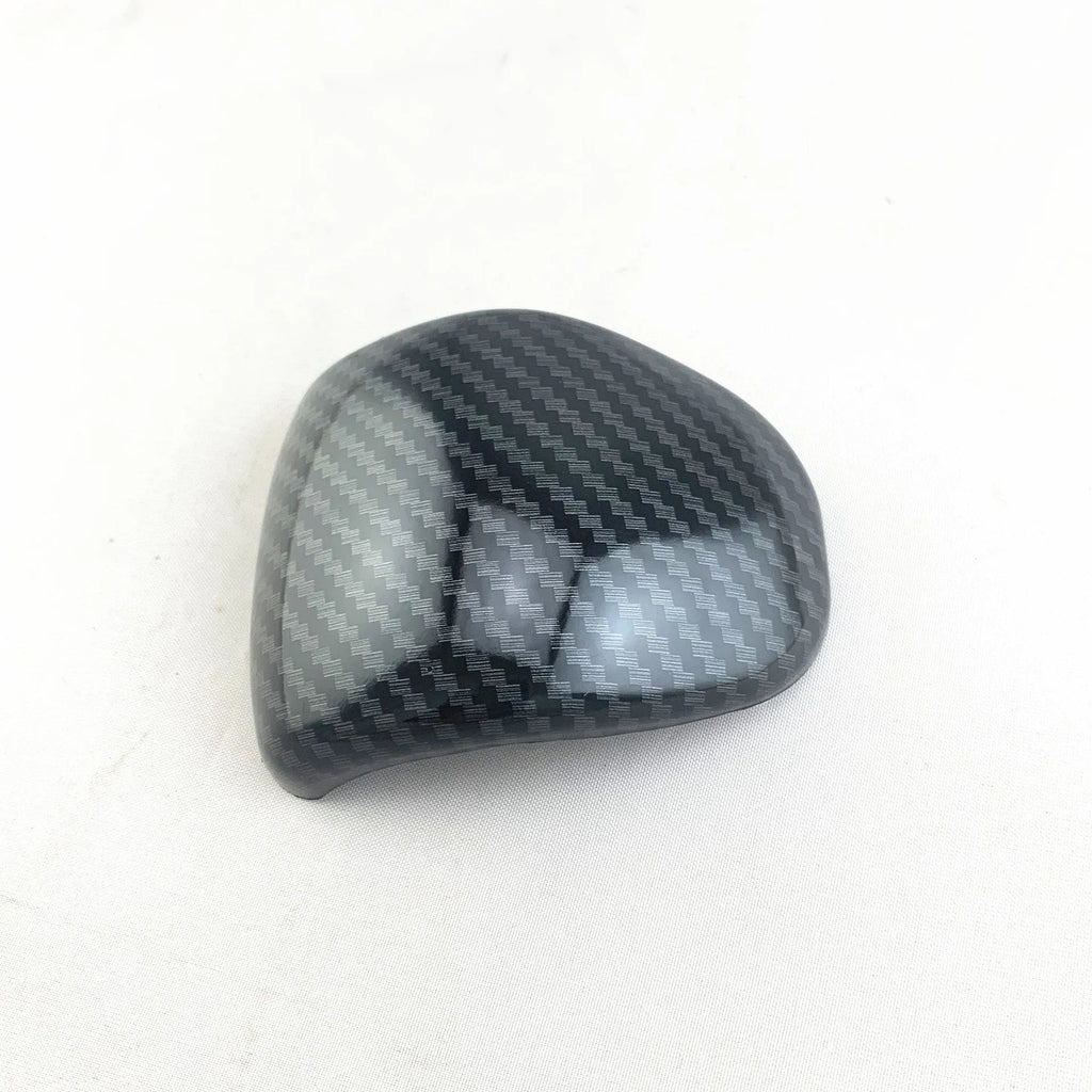 Carbon fibre pattern gear shift cover for manual car transmission with adhesive backing