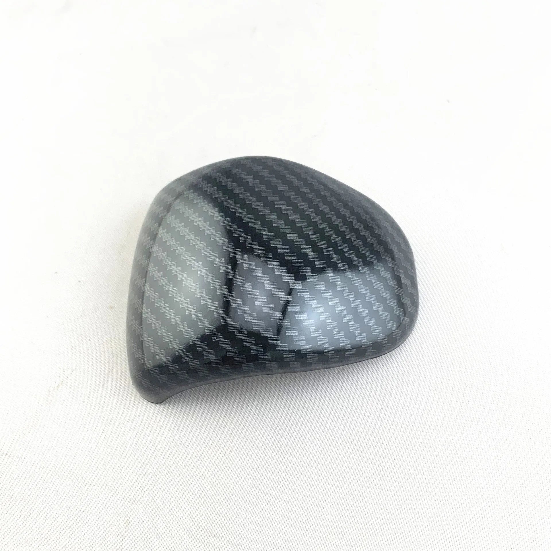Carbon fibre pattern gear shift cover for manual car transmission with adhesive backing