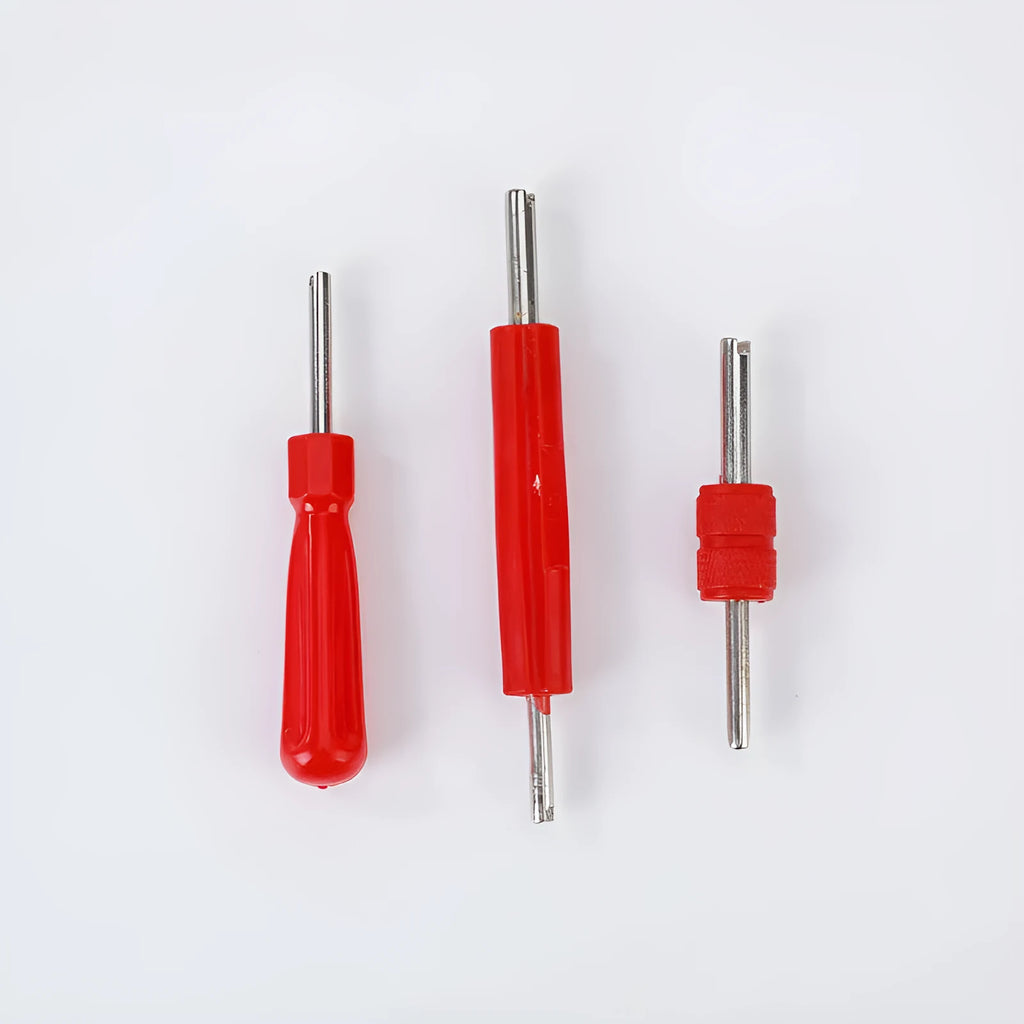 Single-head aluminium alloy twist valve wrench showing three colour style options