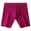 Men's white lace boxer shorts with transparent fabric and mid waist design