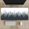 Chinese ink painting landscape mouse pad on wooden desktop with natural rubber non-slip base