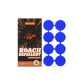 Pack of eight cockroach killer bait and glue sticker traps for indoor household pest control.