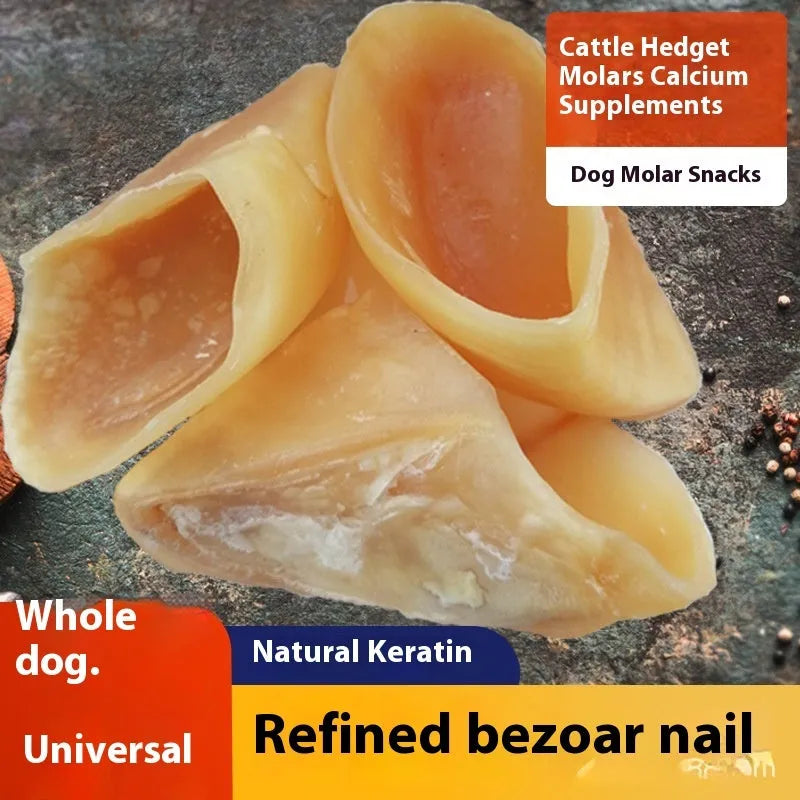 Natural cow hoof shell dog chew made from cowhide for small or large dogs.