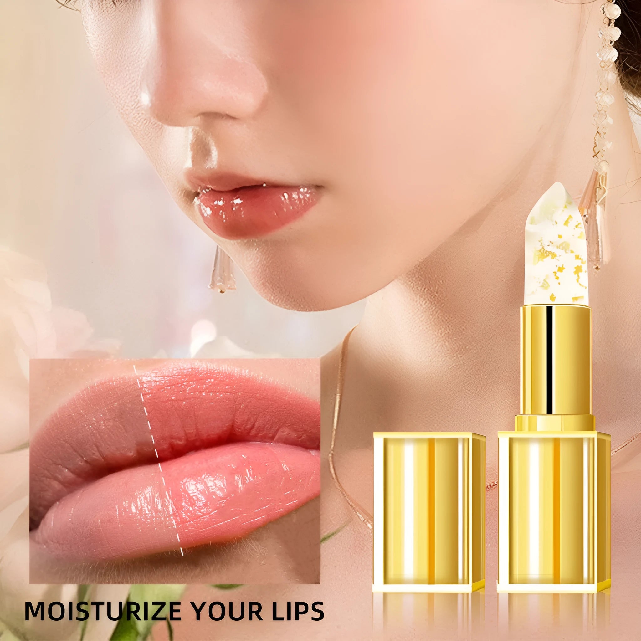 Anti-smudge gilding warm colour-changing lipstick with 3.5g content