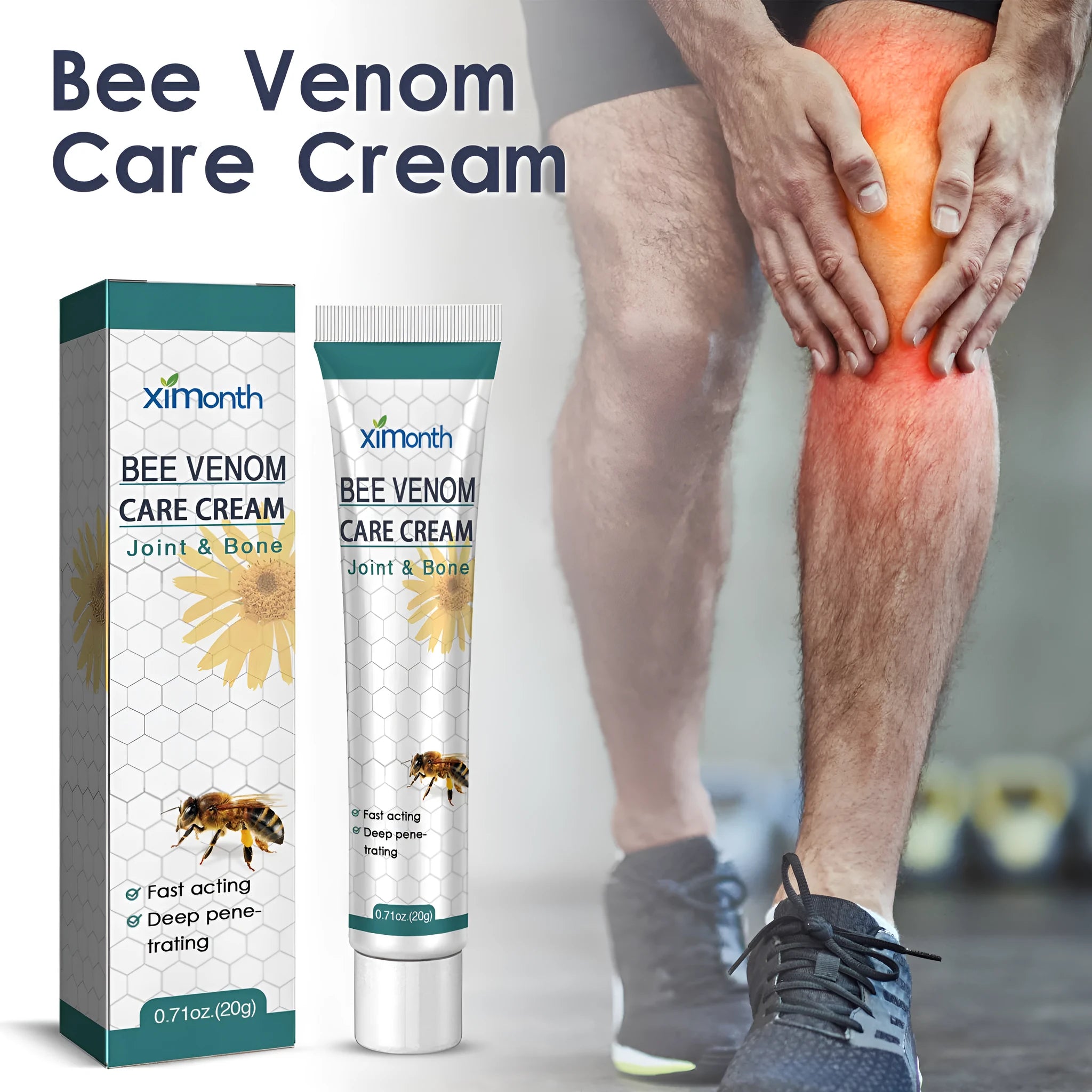 Joint Pain Massage Care Cream 20g nursing ointment in a tube, part of a body care kit for universal skin types.