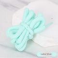 Oval round rope shoelace adapters in various colours showing 1.0 width and length options for sneakers and sweatshirts