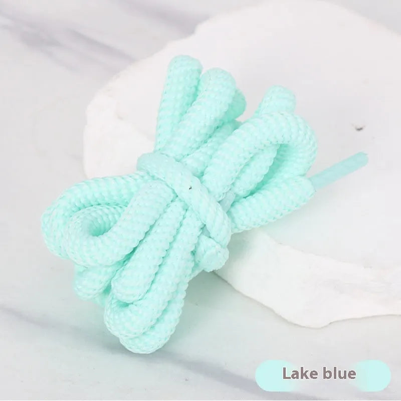 Oval round rope shoelace adapters in various colours showing 1.0 width and length options for sneakers and sweatshirts