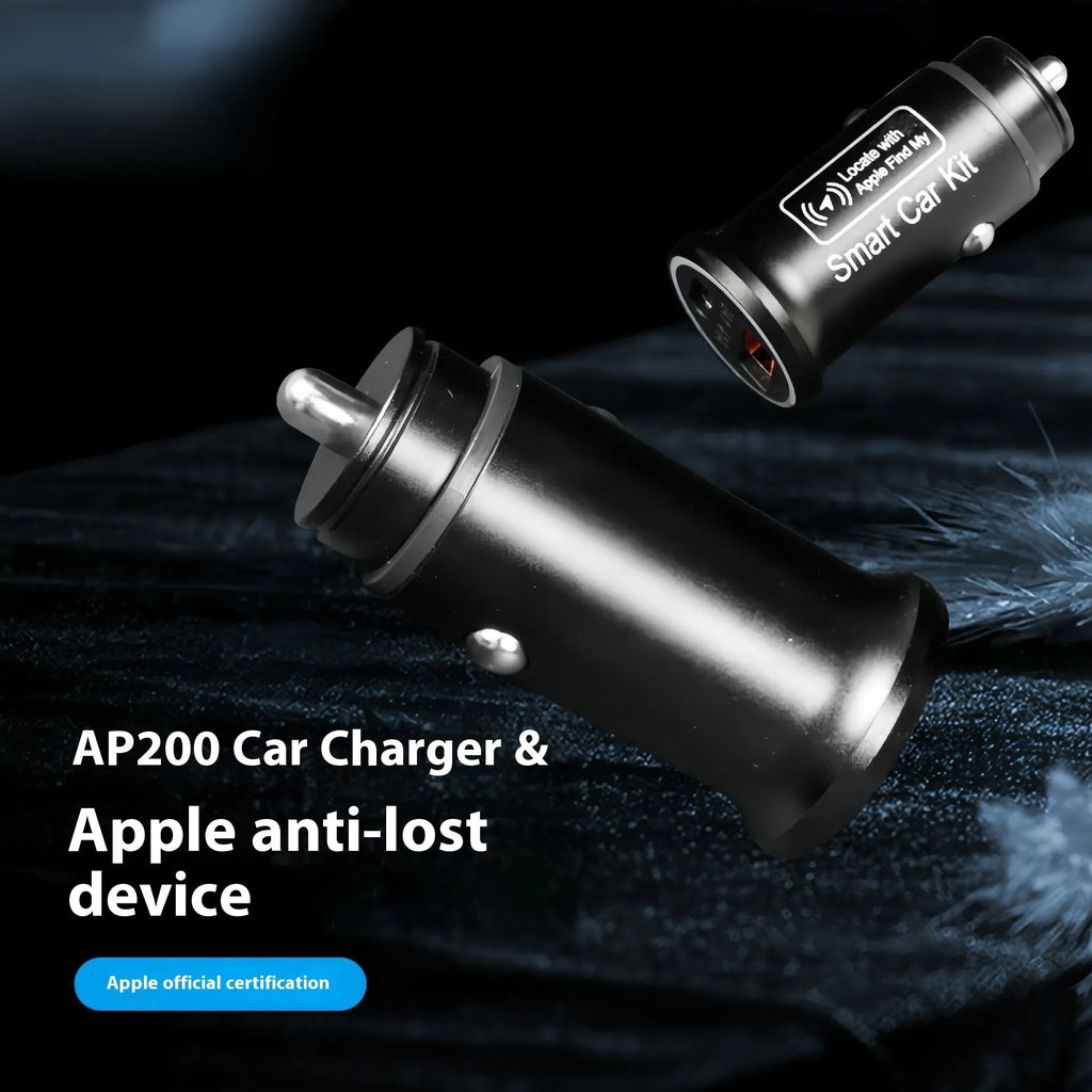 Black ABS car GPS tracker device designed to plug into a vehicle's 12V charger socket.