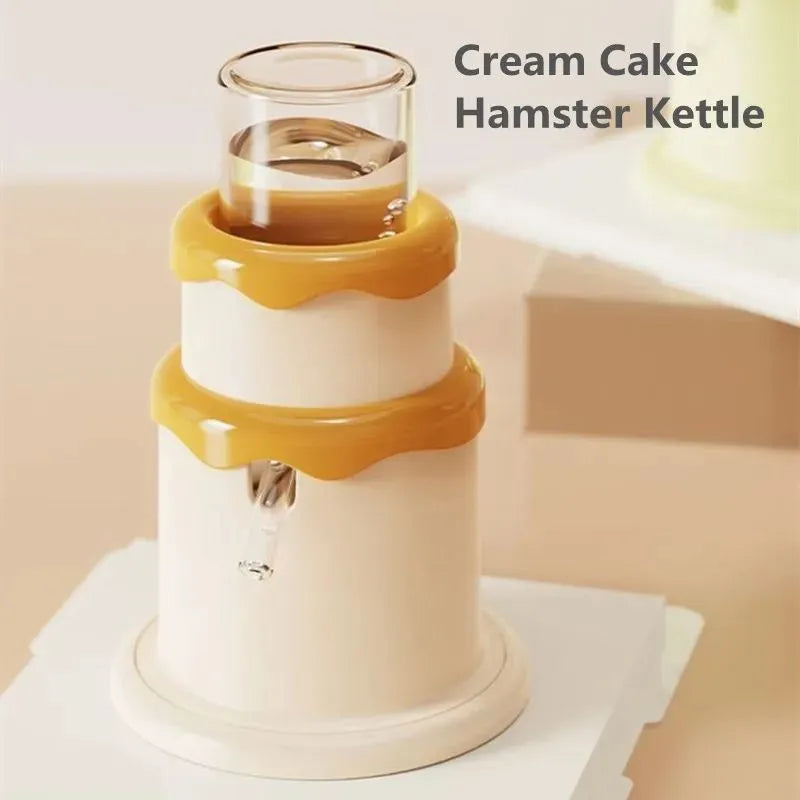 Cream cake hamster kettle 125ml vacuum small pet drinker in multiple colours for hamsters rats chipmunks and mice