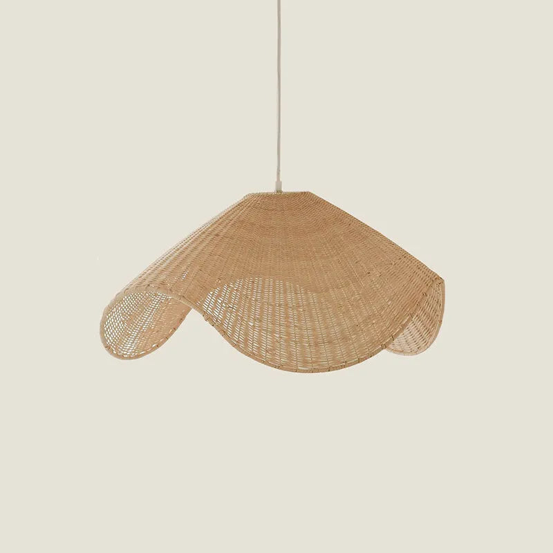 Handmade rattan chandelier with warm LED light, available in 60cm 80cm 100cm diameter