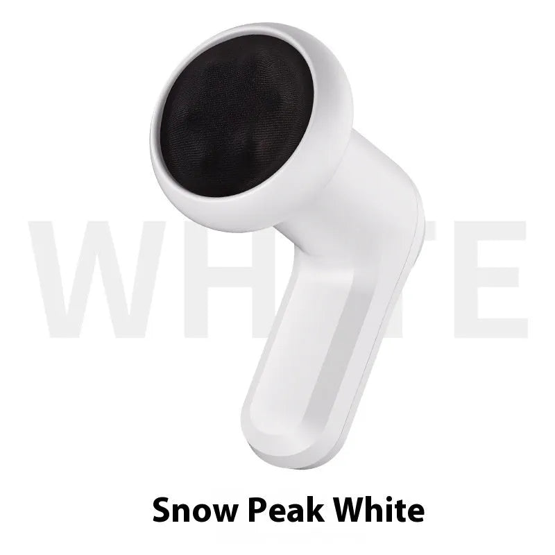 USB electric massager for neck, back, waist and legs in pink, white, or black.