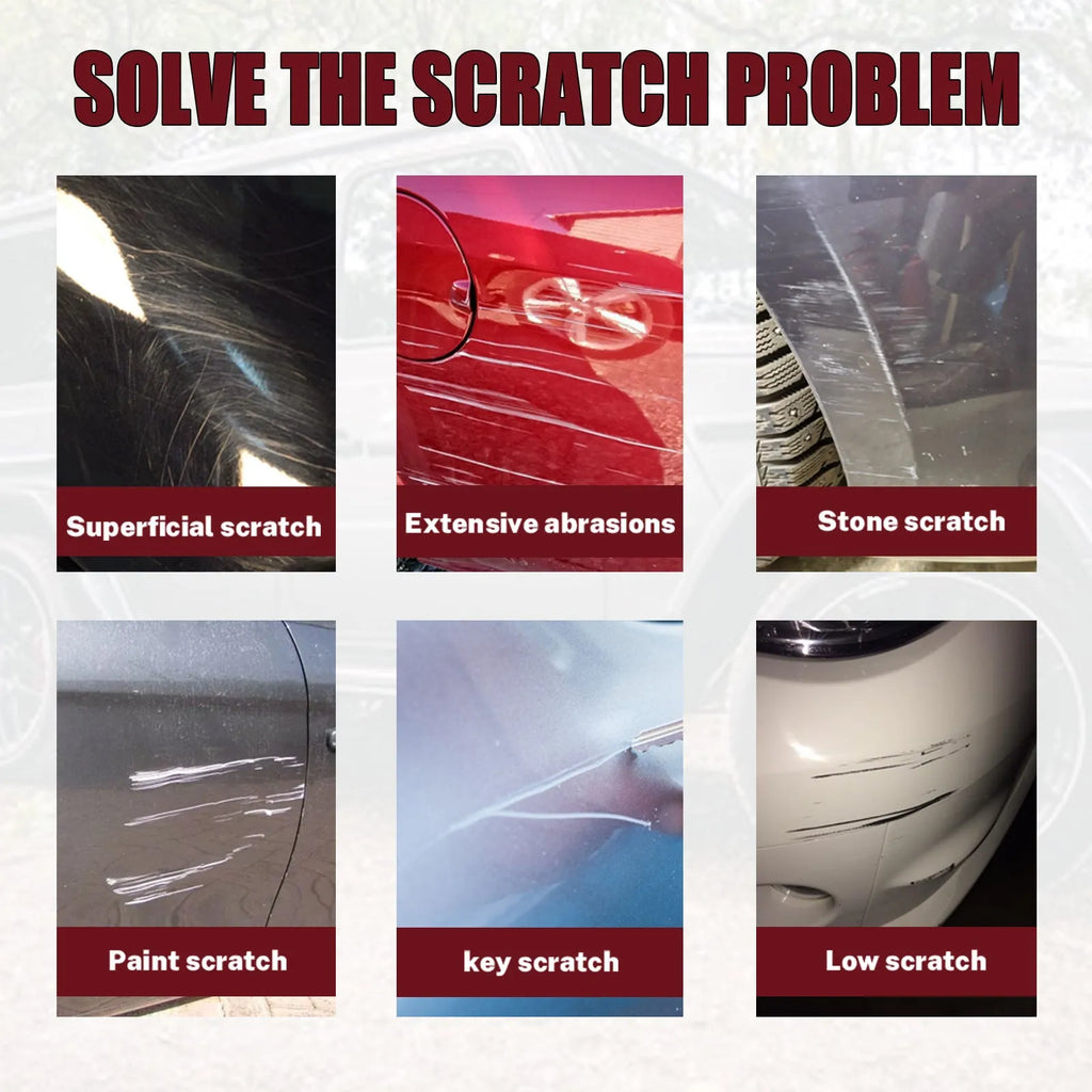 60ml car scratch repair wax container with application cloth for automotive paint scratch maintenance