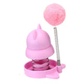 Blue self-licking mint ball cat toy for dental care and hairball relief