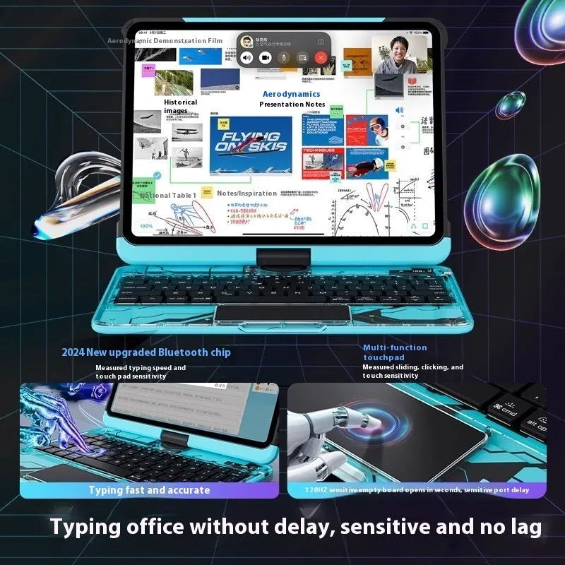 Blue PC protective case for Apple iPad tablet with shockproof features