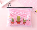 Marvel cartoon cactus design black 0.5mm ballpoint pen set with plastic storage case