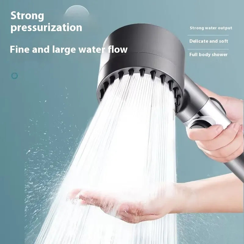 Portable Strong Boost shower head with third gear adjustment and modern design