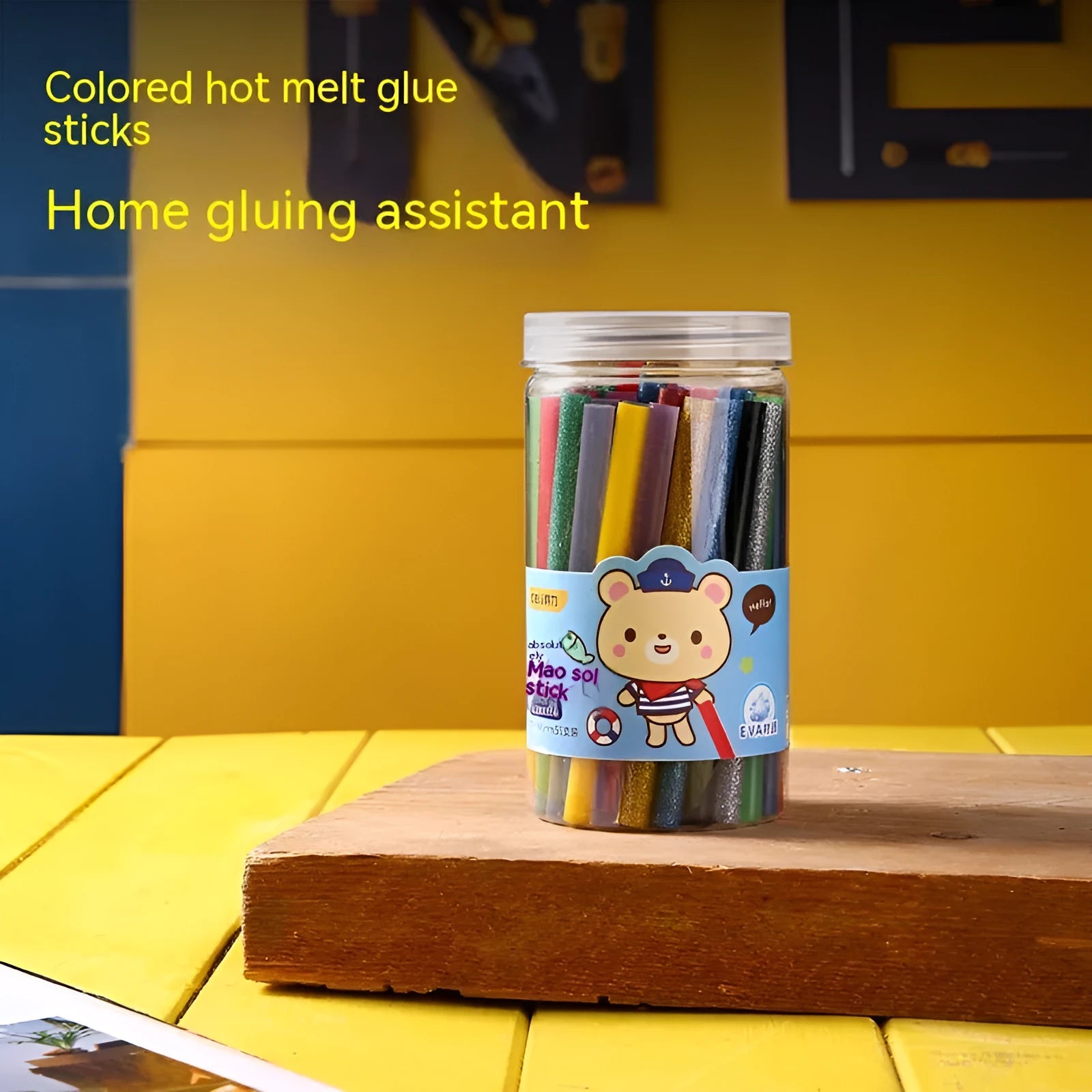 55 transparent hot melt glue sticks with 7.0mm diameter for DIY adhesive projects