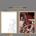 Solid wood framed decorative painting of Huacheng Xie Lian with USB light, 23x17cm size, vertical display