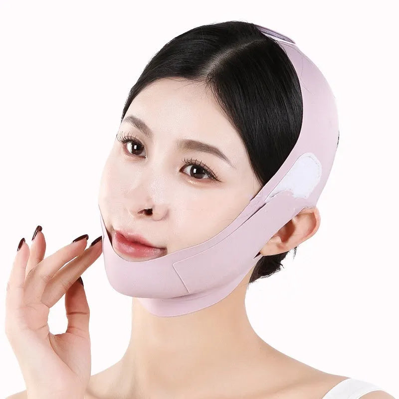 Purple and green graphene V-face shaping masks for facial lifting and tightening