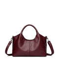Genuine leather cross-body bag for women, large capacity, soft, available in eight colours