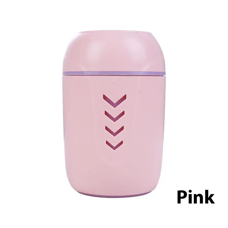 USB air purifier with aromatherapy round shape in blue for desktop car home