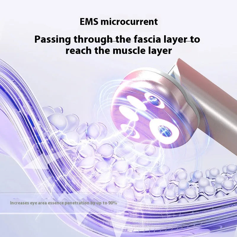 Cat's Paw eye massager in gradient pink with micro-current vibration and three gears.