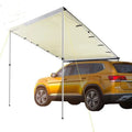 Camping tent with aluminium frame and black glue waterproof coating in outdoor setting